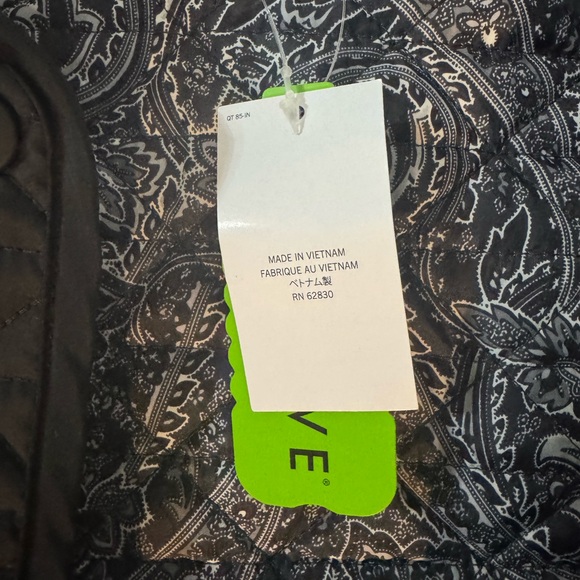 Lands End Reversible Barn Jacket - Black and Paisley, NWT - Insulated Classic - Picture 7 of 9